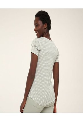 Camiseta Para Mujer Manga Corta Color Verde  Marca Ostu #40091590