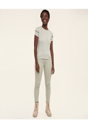 Camiseta Para Mujer Manga Corta Color Verde  Marca Ostu #40091590