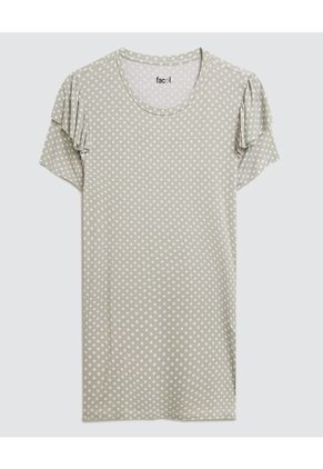 Camiseta Para Mujer Manga Corta Color Verde  Marca Ostu #40091590