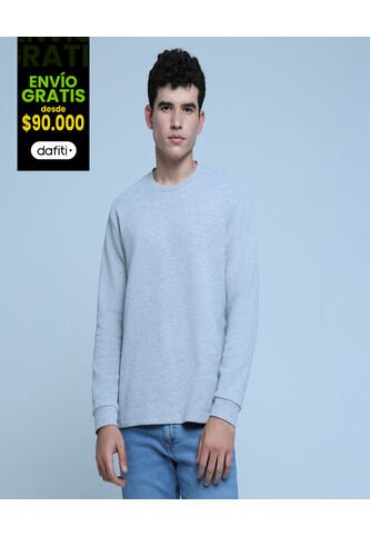 Buzo Para Hombre Cuello Redondo Color Gris  Marca Ostu #60060371 Ostu