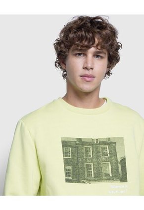 Buzo Para Hombre Cuello Redondo Color Verde Neon Marca Ostu #60060269