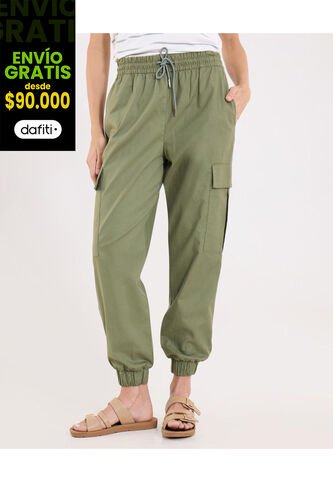 Pantalón Para Mujer Jogger Color Verde Marca Ostu #40070823 Ostu