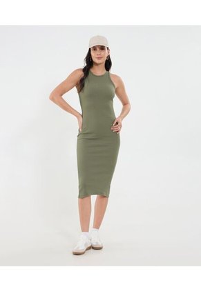 Vestido Para Mujer M/Sisa Largo Color Verde Marca Ostu #40170328