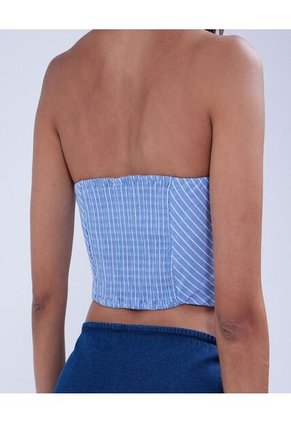 Blusa Para Mujer Manga Sisa Color Azul  Marca Ostu #40121072