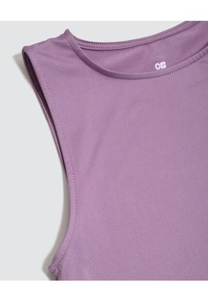 Crop Top Para Mujer Manga Sisa Color Morado Marca Ostu #40091981