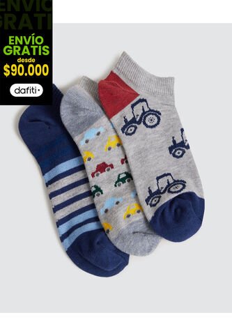 Medias Infantil Niño Invisible Color Negro Marca Ostu #80980098 Ostu