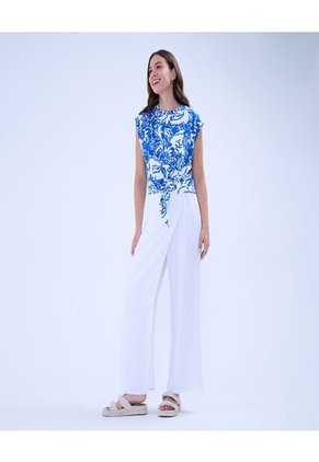 Camiseta Para Mujer Manga Sisa Color Azul Rey Marca Ostu #40092323