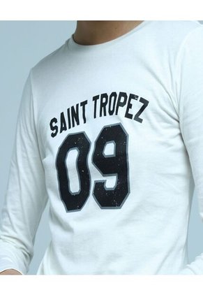 Camiseta Para Mujer Manga Larga Color Blanco Marca Ostu #40091950