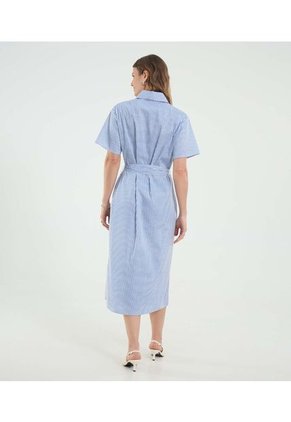 Vestido Para Mujer M/C Largo Color Azul Marca Ostu #40170341