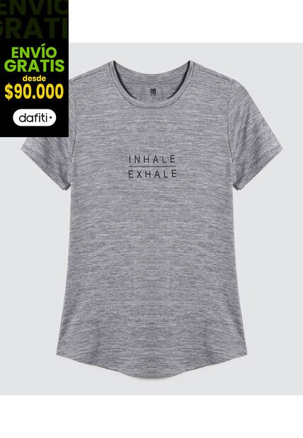 Camiseta Para Mujer Manga Corta Color Gris  Marca Ostu #40092078