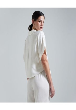 Camisa Para Mujer Manga Corta Color Blanco Marca Ostu #40010146