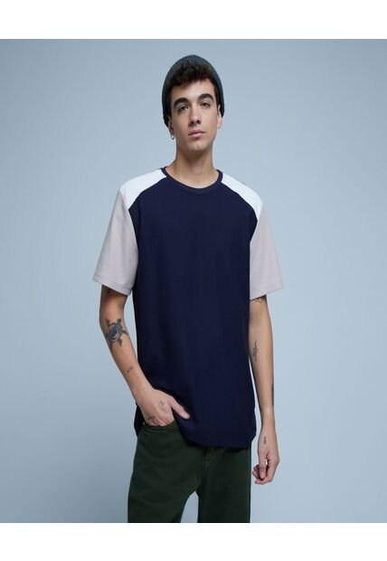 Camiseta Para Hombre Manga Corta Color Azul  Marca Ostu #60091252