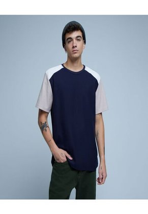 Camiseta Para Hombre Manga Corta Color Azul Marca Ostu #60091252