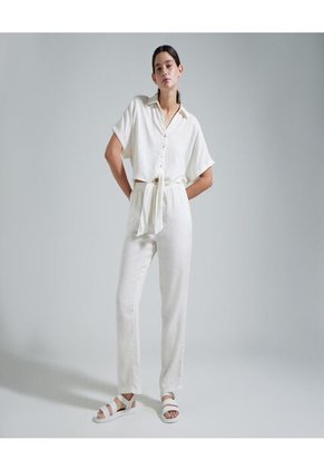 Camisa Para Mujer Manga Corta Color Blanco Marca Ostu #40010146