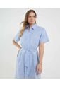 Vestido Para Mujer M/C Largo Color Azul Marca Ostu #40170341 de Ostu