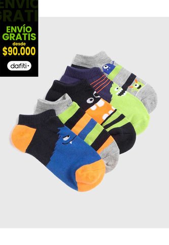 Medias Infantil Niño Invisible Color Negro Marca Ostu #80980128 Ostu