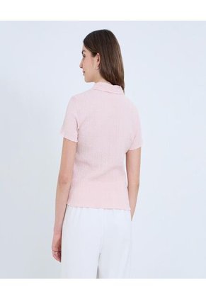 Blusa Para Mujer Manga Corta Color Rosa Marca Ostu #40121129