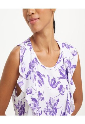 Blusa Para Mujer Manga Sisa Color Morado Marca Ostu #40120726