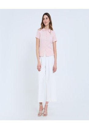 Blusa Para Mujer Manga Corta Color Rosa Marca Ostu #40121129