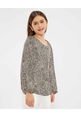 Blusa Infantil Niña Manga Larga Color Negro Marca Ostu #90120051 Ostu