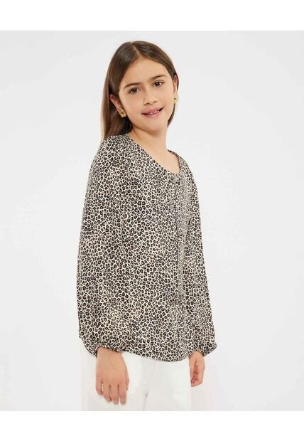Blusa Infantil Niña Manga Larga Color Negro Marca Ostu #90120051