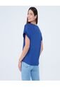 Blusa Para Mujer Manga Corta Color Azul Rey Marca Ostu #40121061 de Ostu