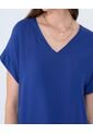 Blusa Para Mujer Manga Corta Color Azul Rey Marca Ostu #40121061 de Ostu