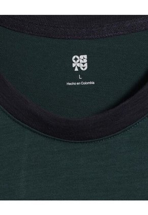 Camiseta Para Hombre Manga Corta Color Verde Oscuro Marca Ostu #60091408