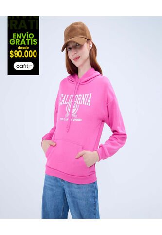 Buzo Para Mujer Hoodie Color Rosado Claro Marca Ostu #40060335 Ostu