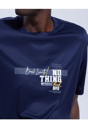 Camiseta Para Hombre Manga Corta Color Azul  Marca Ostu #60090973