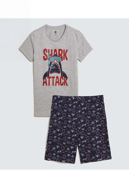 Pijama Para Niño M/C P/C Color Gris  Marca Ostu #80040090