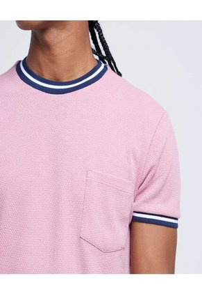 Camiseta Para Hombre Manga Corta Color Rosado  Marca Ostu #60091172