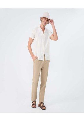 Pantalon Para Hombre  Color Beige Marca Ostu #60070403