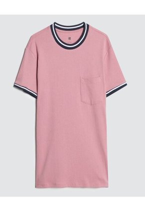 Camiseta Para Hombre Manga Corta Color Rosado  Marca Ostu #60091172