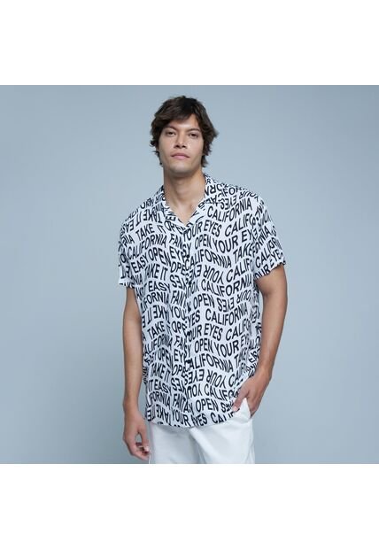 Camisa Para Hombre Manga Corta Sin Bolsillo Color Negro Marca Ostu #60010654