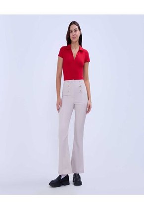 Pantalón Para Mujer Moda Color Beige Marca Ostu #40070695