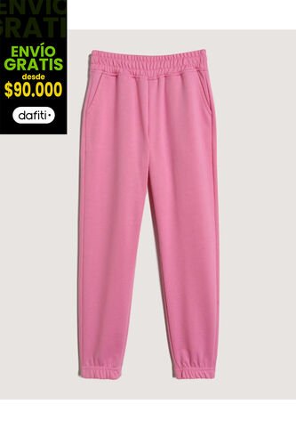 Pantalón  Infantil Niña Jogger Color Rosado Marca Ostu #90070079 Ostu