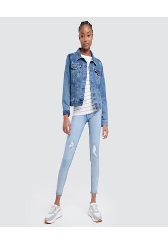 Jean Para Mujer Skinny Color Azul  Marca Ostu #40160252 Ostu