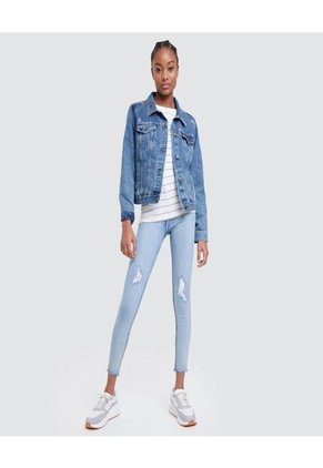 Jean Para Mujer Skinny Color Azul  Marca Ostu #40160252