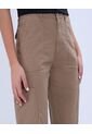 Jean Para Mujer Wide Leg Cargo Color Café Claro Marca Ostu #40160481 de Ostu