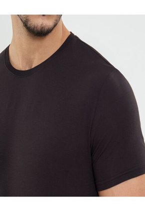 Camiseta Para Hombre Manga Corta Cuello Redondo Color Negro Marca Ostu #60091651