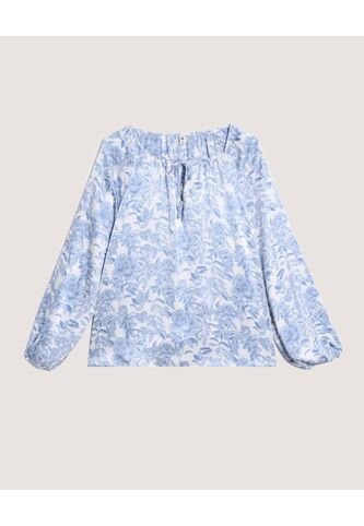 Blusa  Para Mujer Manga Larga Color Azul Marca Ostu #40121246 Ostu