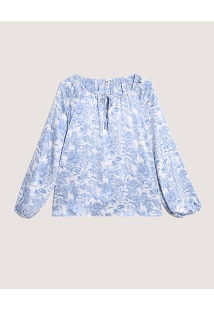 Blusa  Para Mujer Manga Larga Color Azul Marca Ostu #40121246