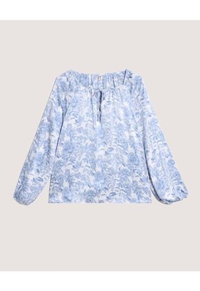 Blusa Para Mujer Manga Larga Color Azul Marca Ostu #40121246