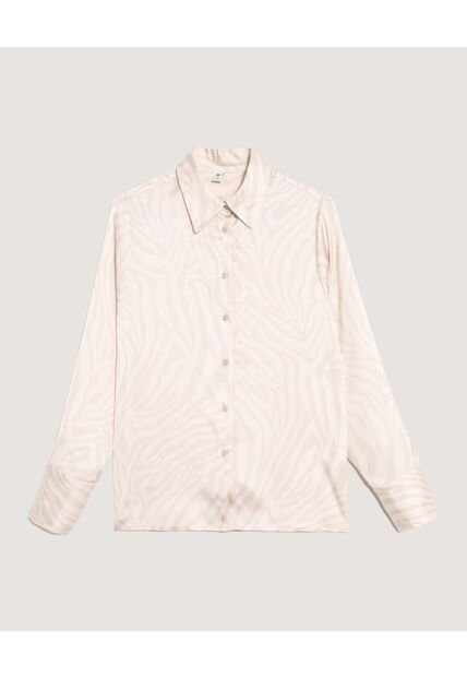 Camisa  Para Mujer Manga Larga Color Beige Marca Ostu #40010345