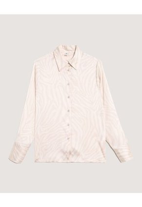 Camisa Para Mujer Manga Larga Color Beige Marca Ostu #40010345