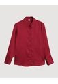 Camisa  Para Mujer Manga Larga Color Vino Marca Ostu #40010344 de Ostu