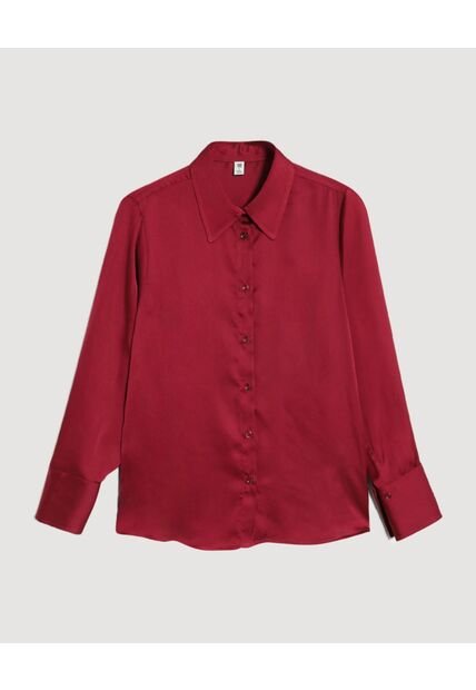 Camisa  Para Mujer Manga Larga Color Vino Marca Ostu #40010344