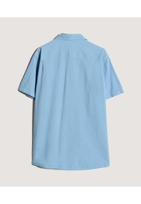 Camisa Para Hombre Manga Corta Con Bolsillo Color Azul  Marca Ostu #60010712