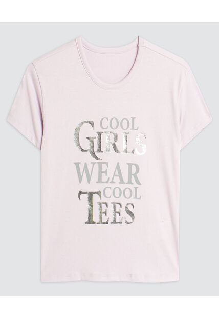 Camiseta Para Niña Manga Corta Color Morado Marca Ostu #90090130